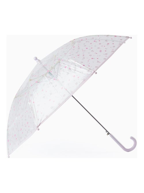 Parapluie transparent  avec motif floral - Kiabi