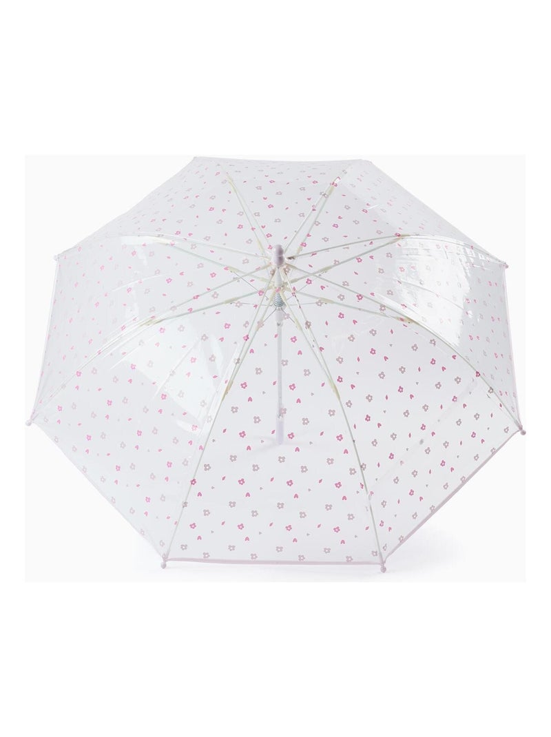 Parapluie transparent  avec motif floral Mauve - Kiabi