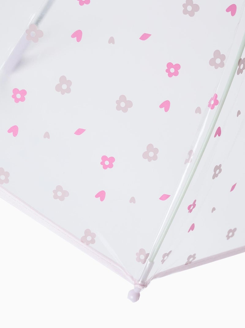 Parapluie transparent  avec motif floral Mauve - Kiabi