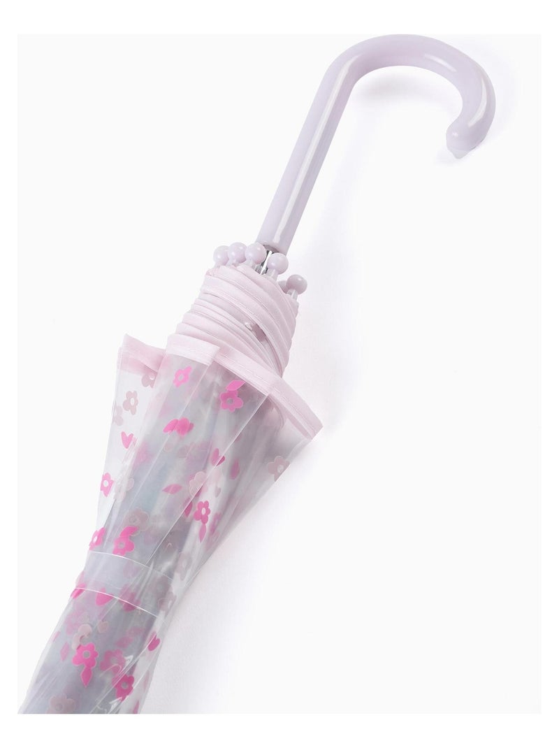 Parapluie transparent  avec motif floral Mauve - Kiabi