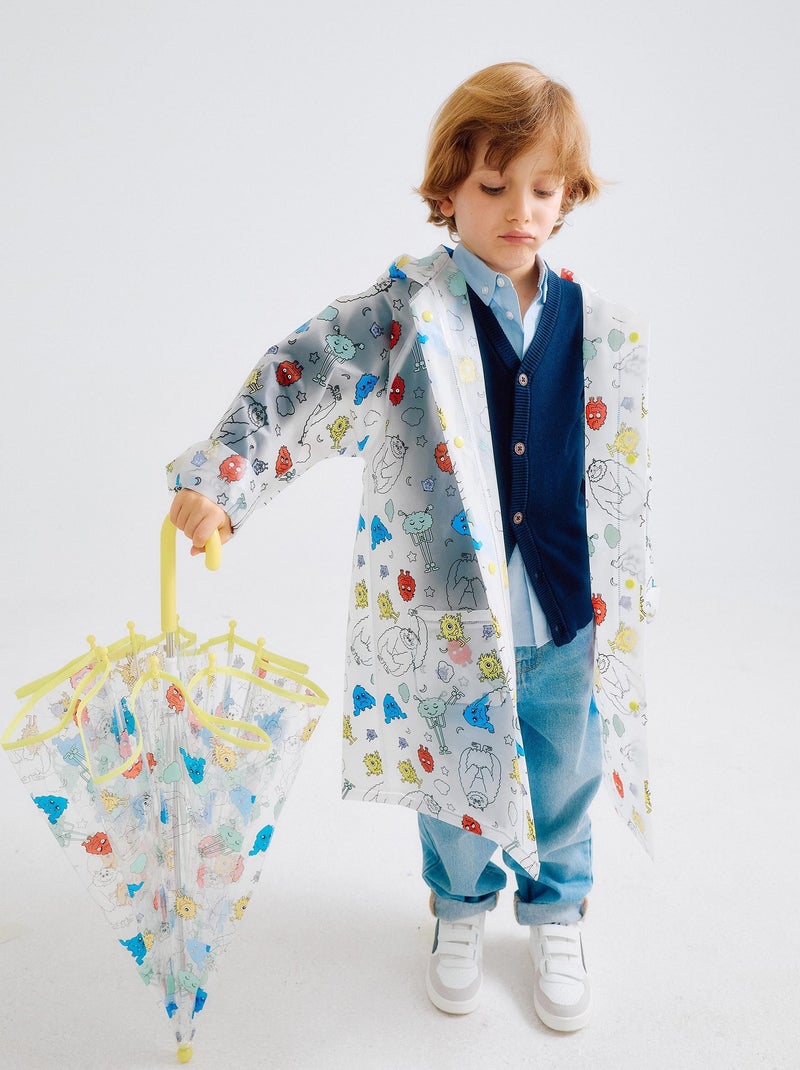 Parapluie Transparent avec Motif Jaune - Kiabi