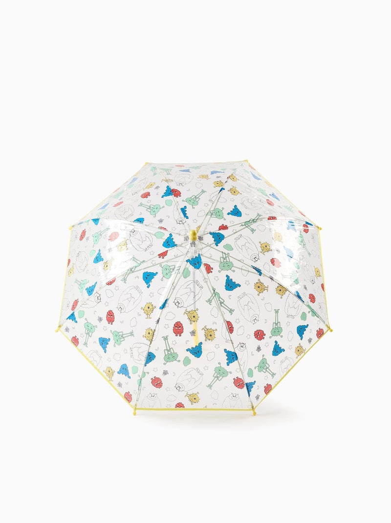 Parapluie Transparent avec Motif Jaune - Kiabi