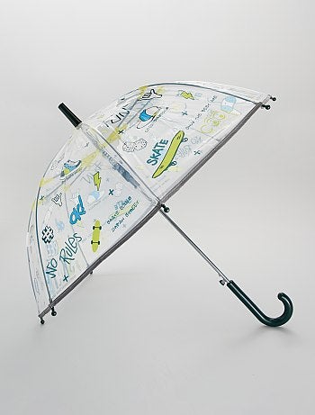 Parapluie transparent imprimé 'skate'