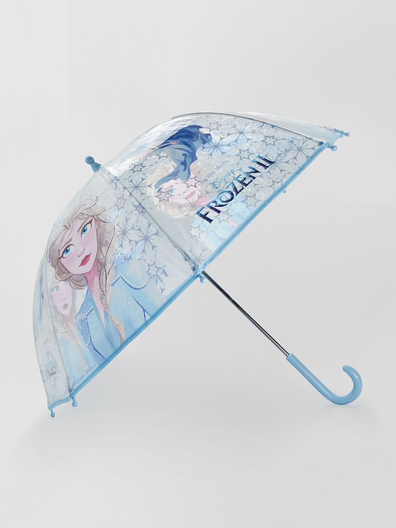 Parapluie transparent 'La reine des neiges' bleu - Kiabi