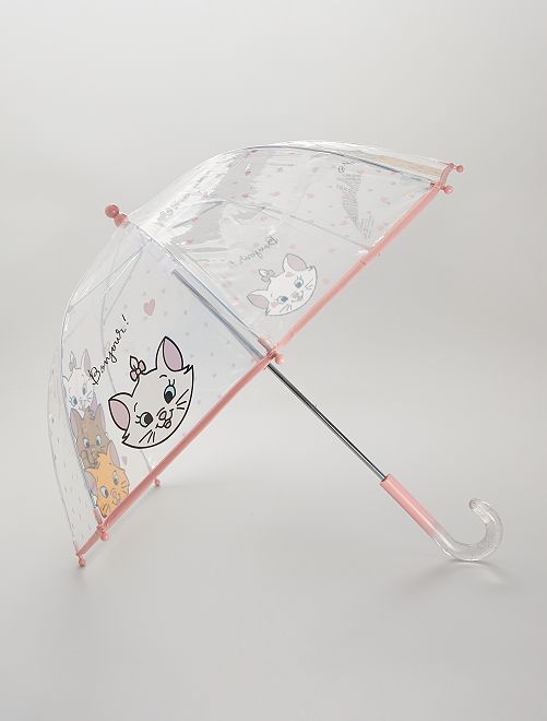 Parapluie transparent 'Les Aristochats'                             rose grisé 
