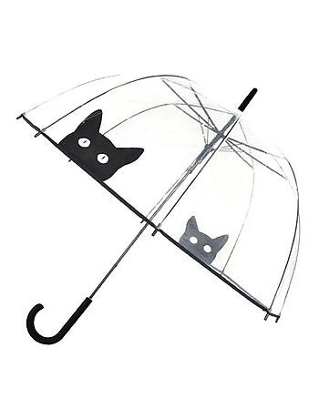 Parapluie transparent, long et automatique, Chat SMATI