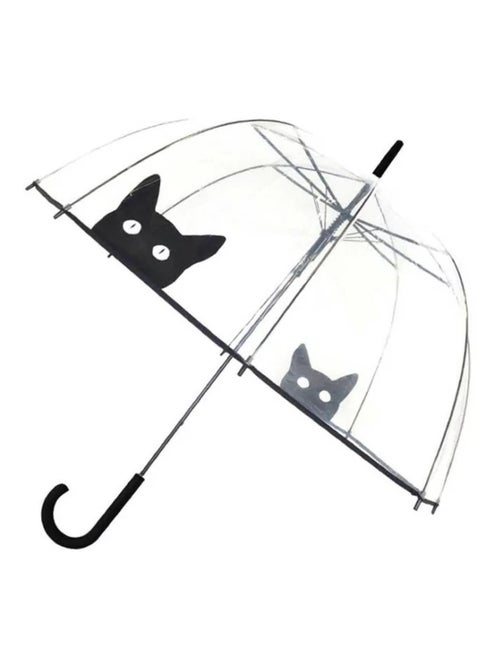 Parapluie transparent, long et automatique, Chat SMATI - Kiabi