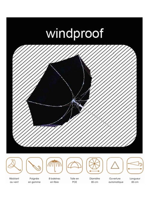 Parapluie transparent, long et automatique, Paris SMATI - Kiabi