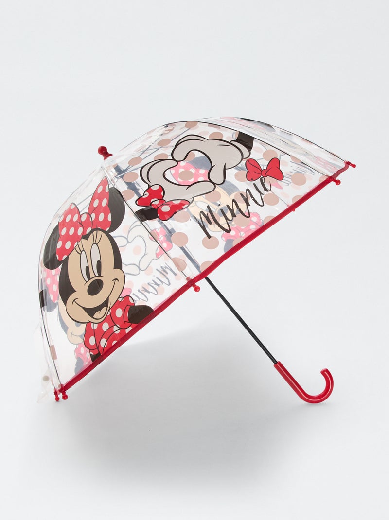 Parapluie transparent 'Minnie' Rouge - Kiabi