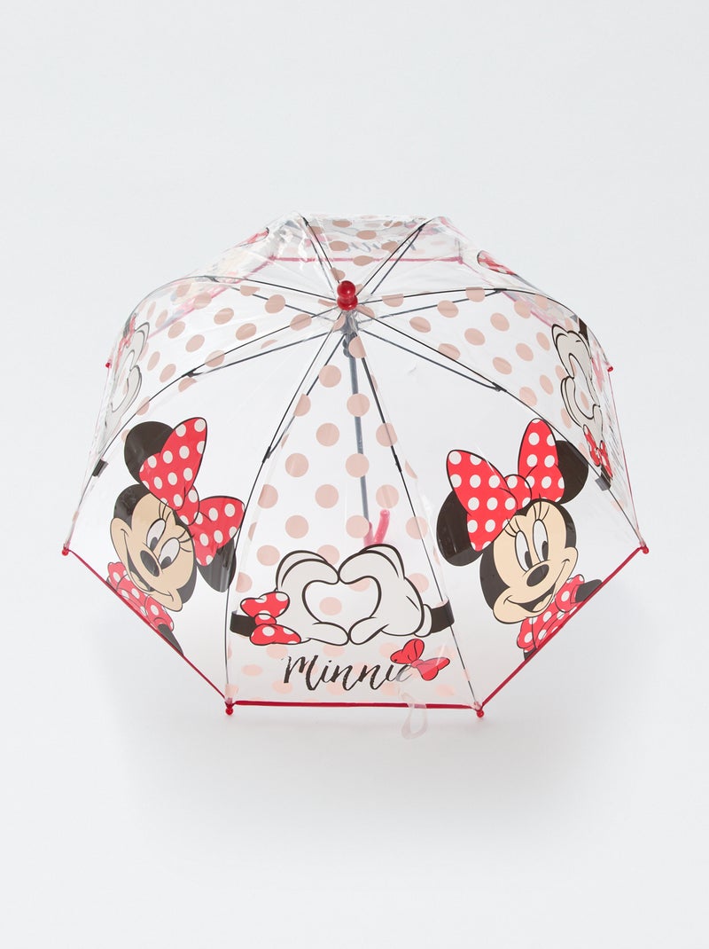 Parapluie transparent 'Minnie' Rouge - Kiabi