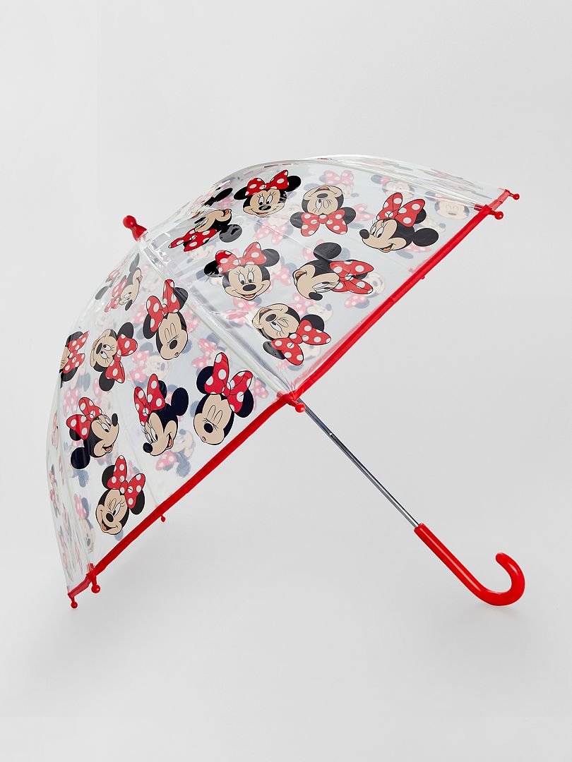 Parapluie transparent 'Minnie' rouge - Kiabi