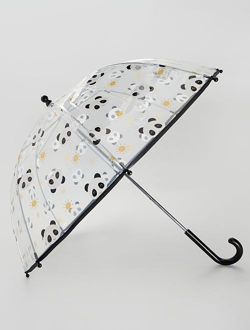 Parapluie transparent 'Panda'                             noir 
