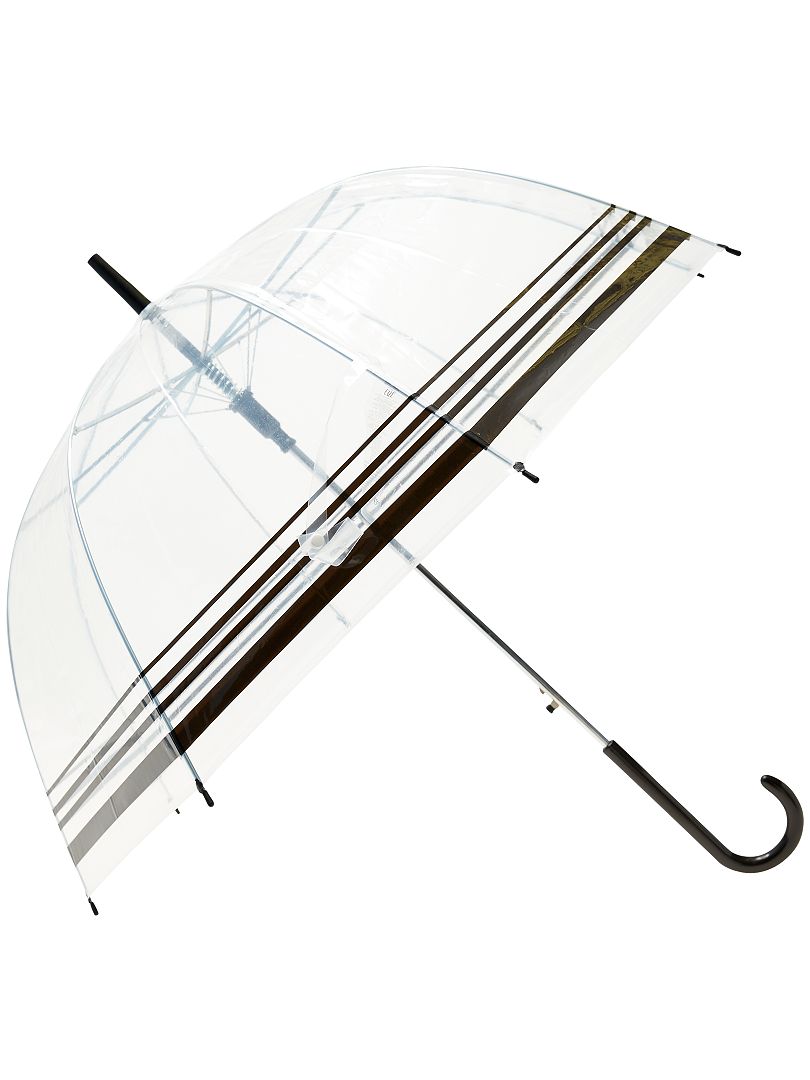 Parapluie transparent rayures - Kiabi