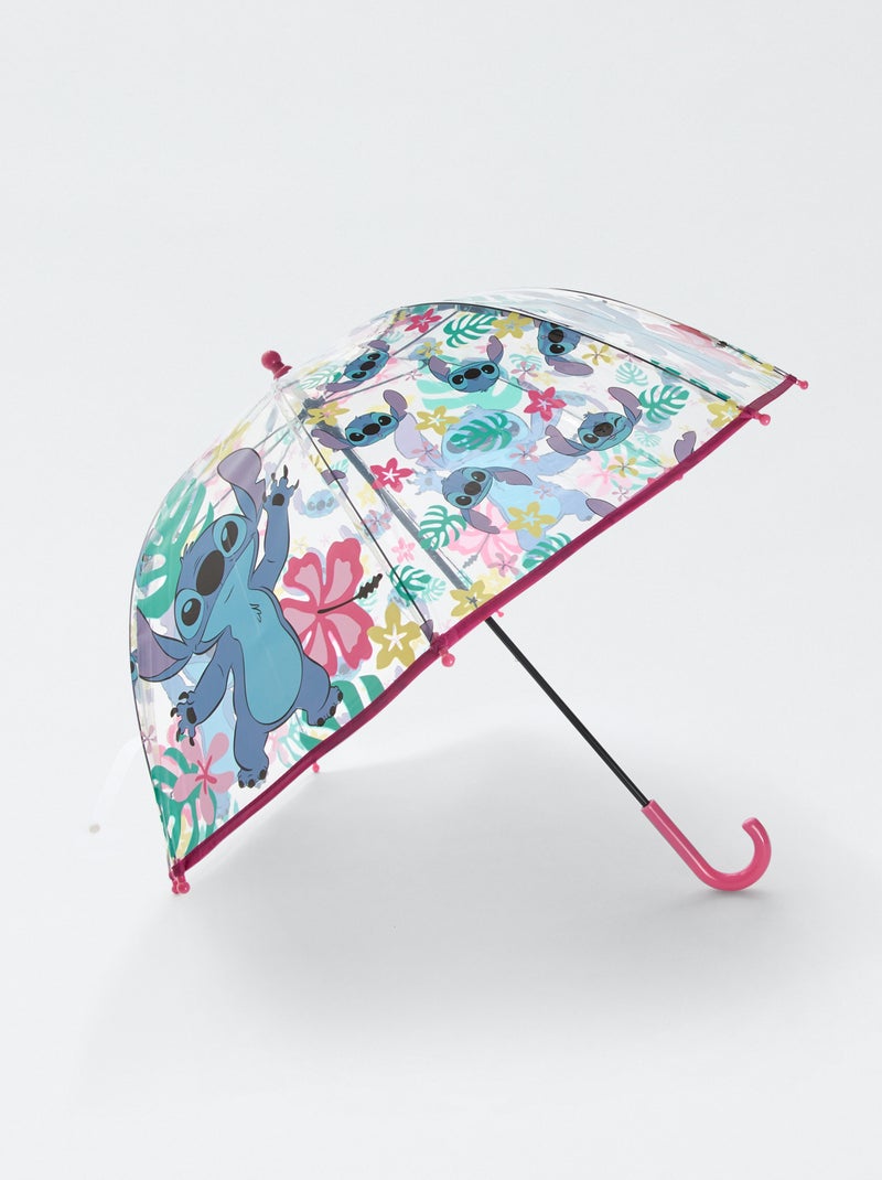 Parapluie transparent 'Stitch' Rose - Kiabi