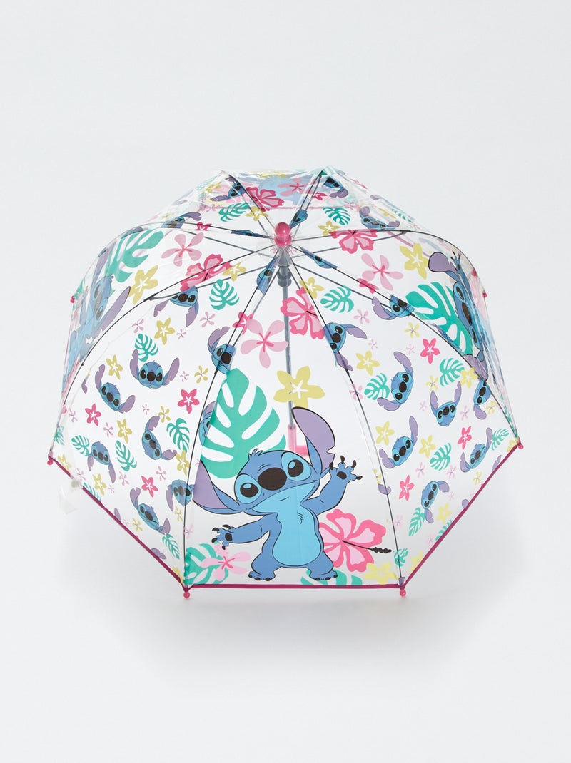 Parapluie transparent 'Stitch' Rose - Kiabi