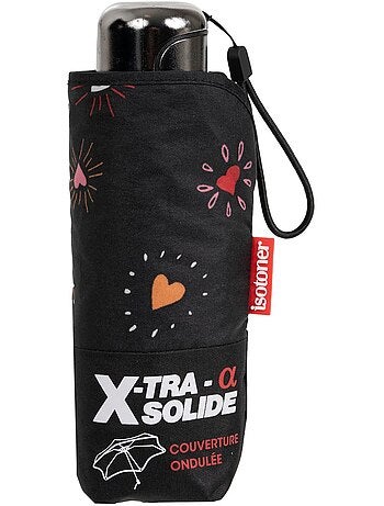 Parapluie X-TRA SOLIDE ALPHA mini 17,5 cm ouverture manuelle , compact, femme Isotoner