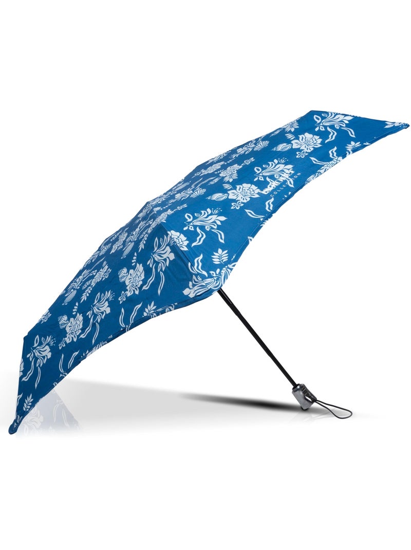Parapluie x-tra solide anti-retournement, ouverture/fermeture automatique, femme Isotoner Bleu Blanc - Kiabi