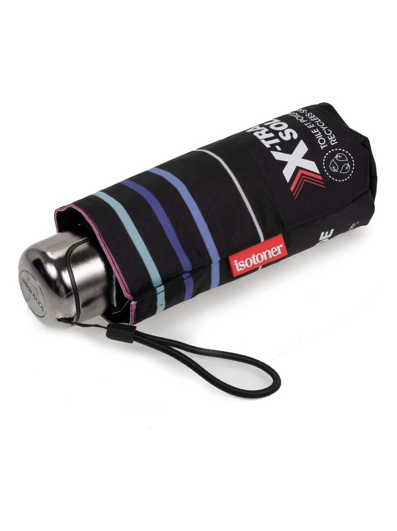 Parapluie x-tra solide rayure pastel Isotoner Bleu Violet Noir - Kiabi