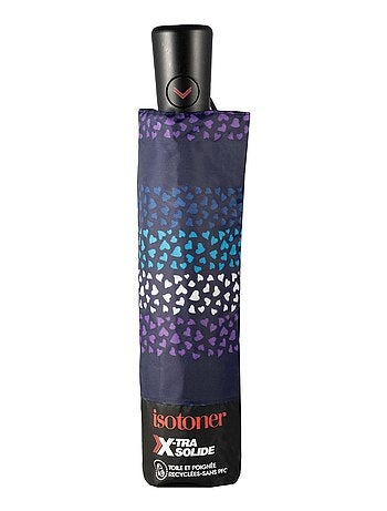 Parapluie X-tra Solide, ultra déperlant, ouverture mixte adulte Isotoner