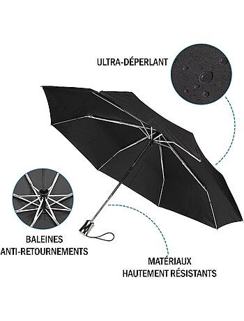 Parapluie X-tra Solide, ultra déperlant, ouverture/fermeture automatique homme Isotoner