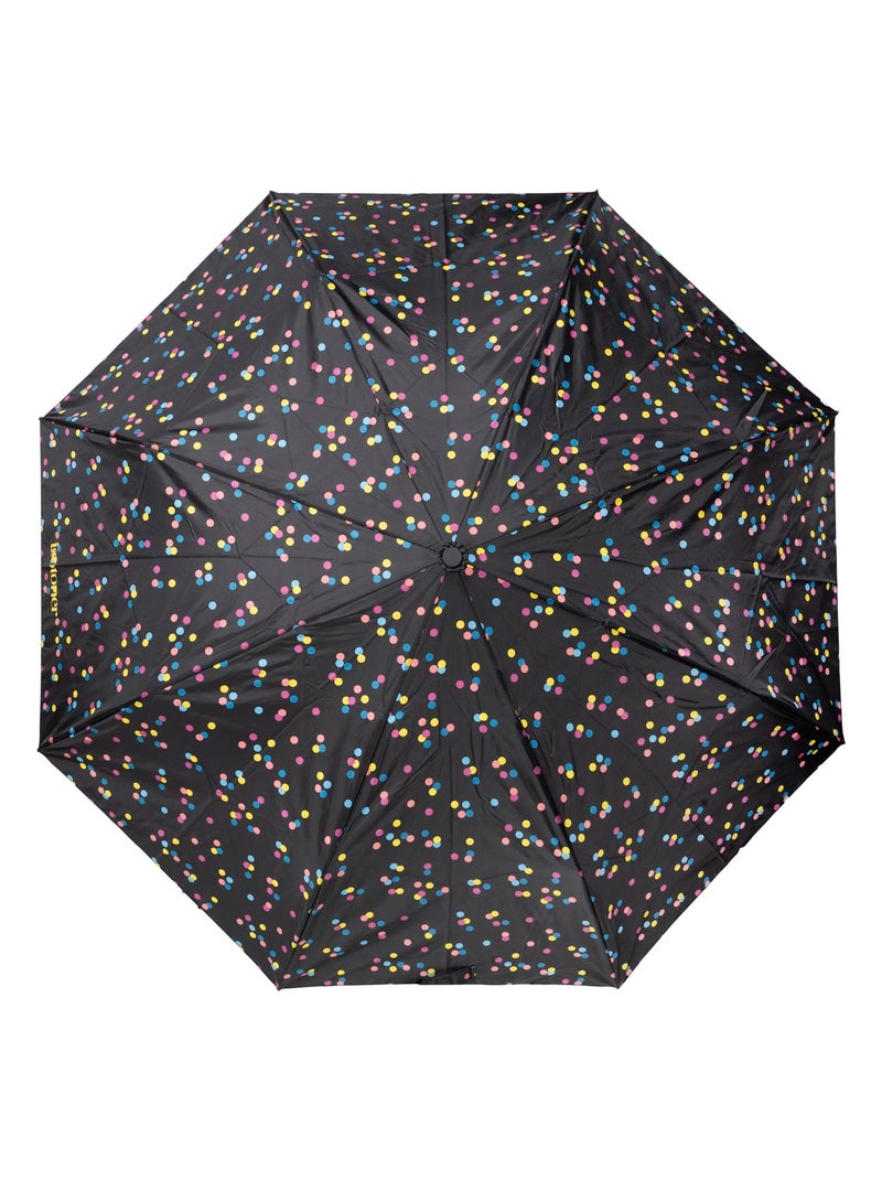 Parapluie xtra solide 28 cm , déperlant, ouverture/fermeture automatique femme isotoner Noir Rose - Kiabi