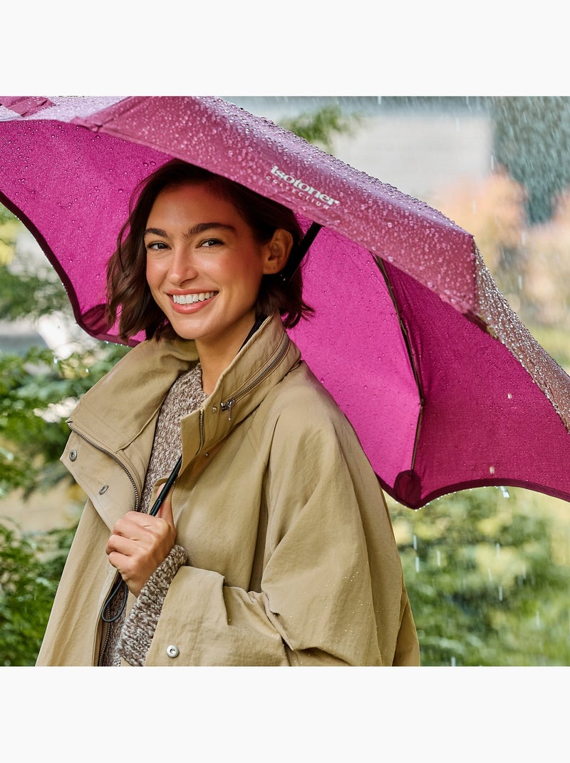 Parapluie xtra solide antiretournement, 23cm, déperlant, ouverture/fermeture femme isotoner Prune - Kiabi