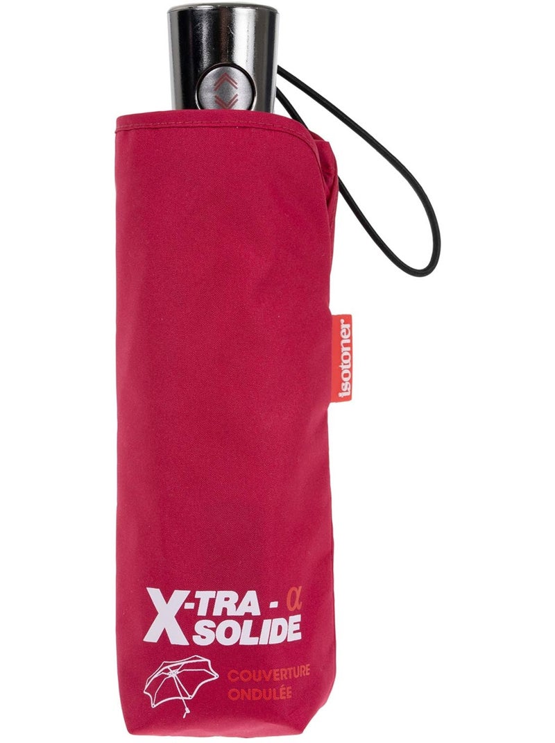 Parapluie xtra solide antiretournement, 23cm, déperlant, ouverture/fermeture femme isotoner Rose framboise - Kiabi