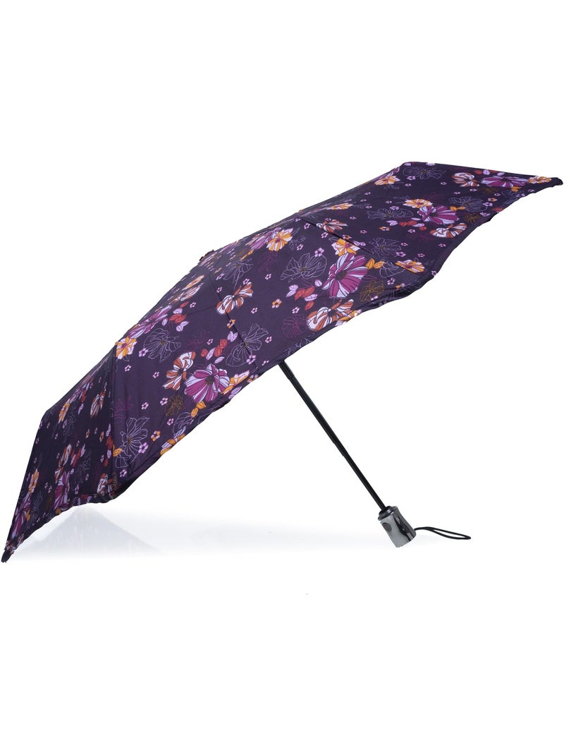 Parapluie xtra solide antiretournement, 23cm, déperlant, ouverture/fermeture femme isotoner Violet aubergine - Kiabi