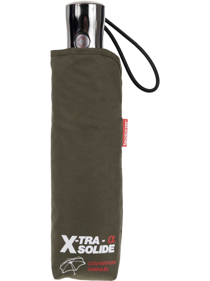 Parapluie xtra solide antiretournement, 28cm, déperlant, ouverture/fermeture femme isotoner Kaki foncé - Kiabi