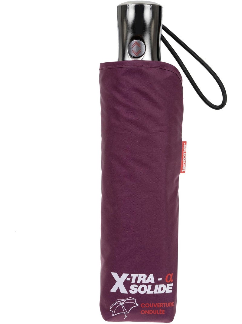 Parapluie xtra solide antiretournement, 28cm, déperlant, ouverture/fermeture femme isotoner Prune - Kiabi