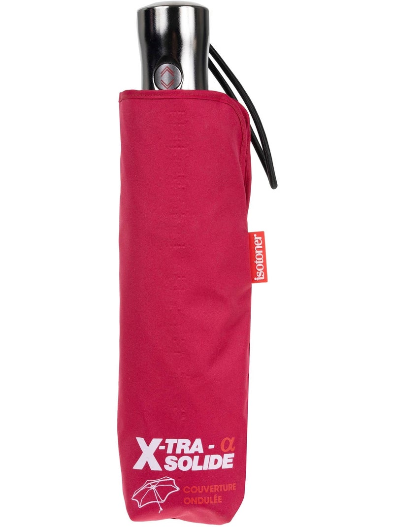 Parapluie xtra solide antiretournement, 28cm, déperlant, ouverture/fermeture femme isotoner Rose framboise - Kiabi
