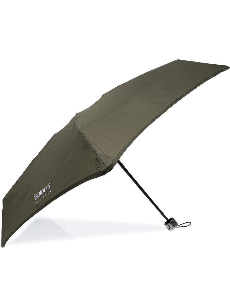 Parapluie xtra solide antiretournement, compact et léger 17,5cm, déperlant femme isotoner Kaki - Kiabi