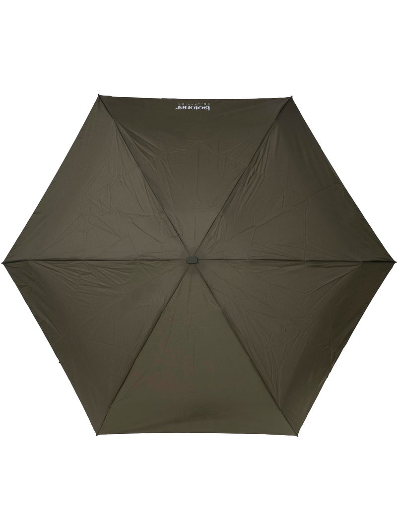 Parapluie xtra solide antiretournement, compact et léger 17,5cm, déperlant femme isotoner Kaki - Kiabi