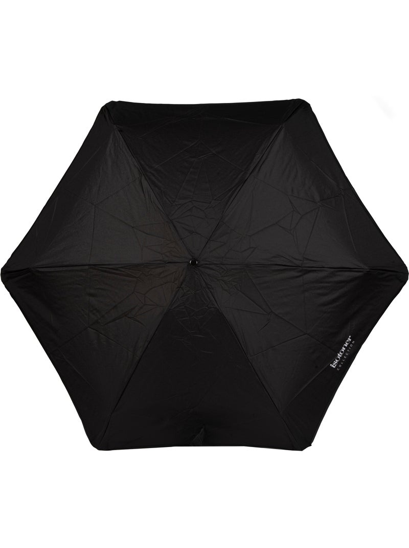 Parapluie xtra solide antiretournement, compact et léger 17,5cm, déperlant femme isotoner Noir - Kiabi