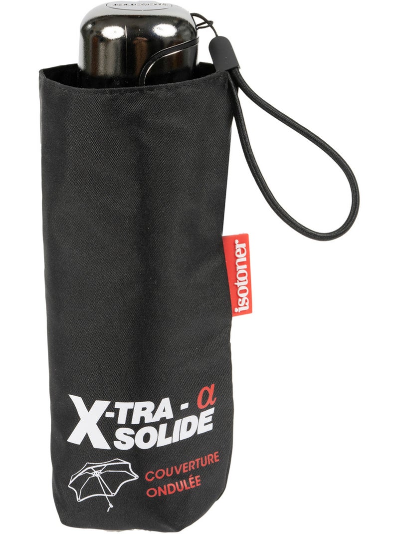 Parapluie xtra solide antiretournement, compact et léger 17,5cm, déperlant femme isotoner Noir - Kiabi