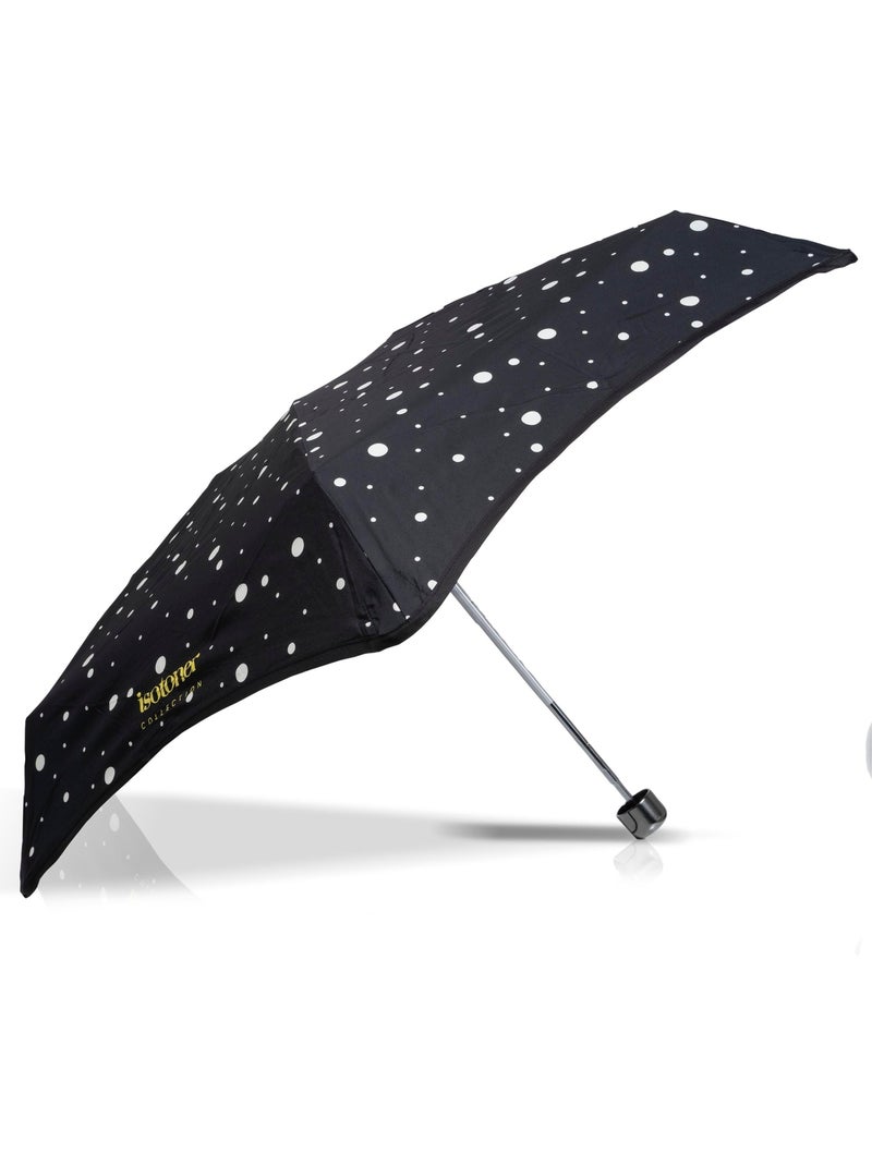 Parapluie xtra solide antiretournement, compact et léger 17,5cm, déperlant femme isotoner Noir Jaune - Kiabi