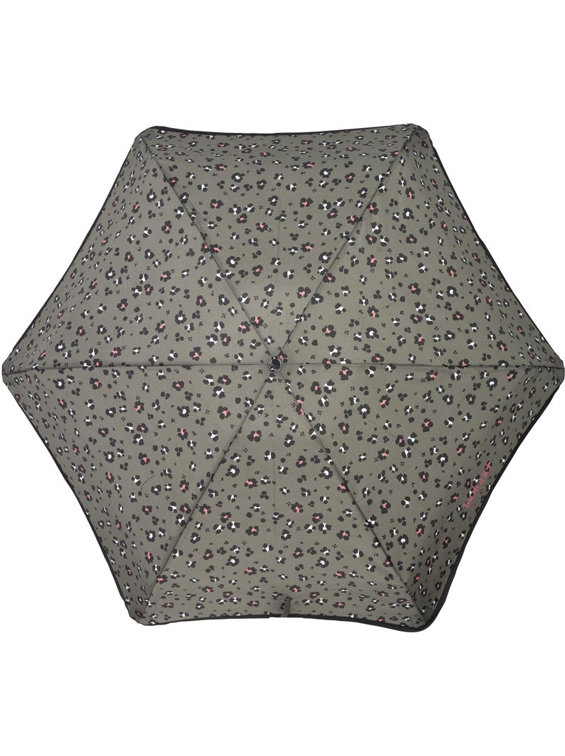 Parapluie xtra solide antiretournement, compact et léger 17,5cm, déperlant femme isotoner Noir Kaki Blanc - Kiabi