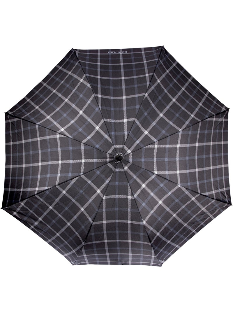 Parapluie xtra solide, déperlant, ouverture/fermeture automatique homme isotoner Gris Noir - Kiabi