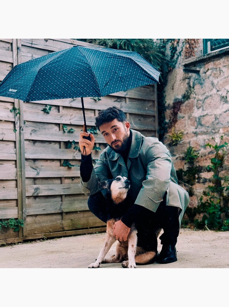 Parapluie xtra solide, déperlant, ouverture/fermeture automatique homme isotoner Noir Gris - Kiabi
