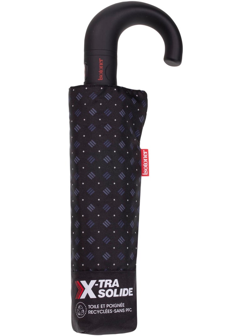 Parapluie xtra solide, déperlant, ouverture/fermeture automatique homme isotoner Noir Gris - Kiabi