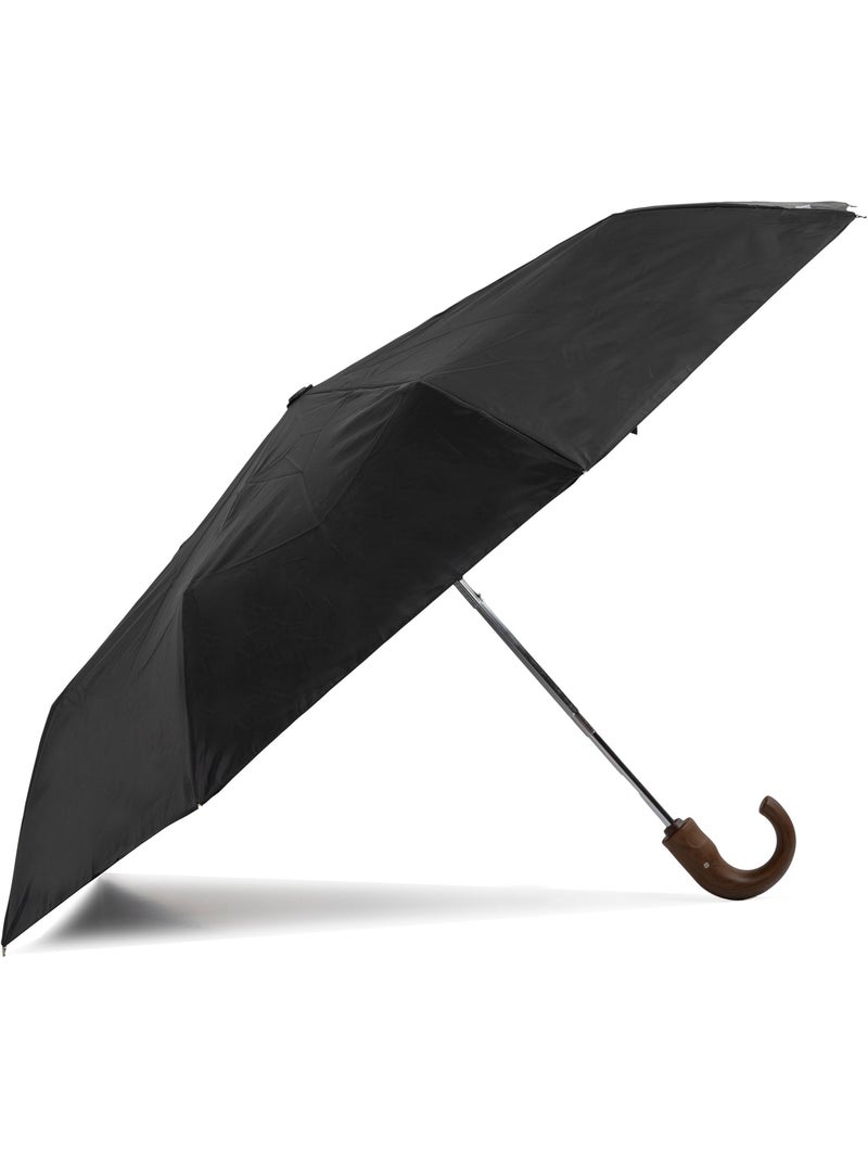 Parapluie xtra solide, poignée crook confortable, automatique mixte adulte isotoner Noir - Kiabi