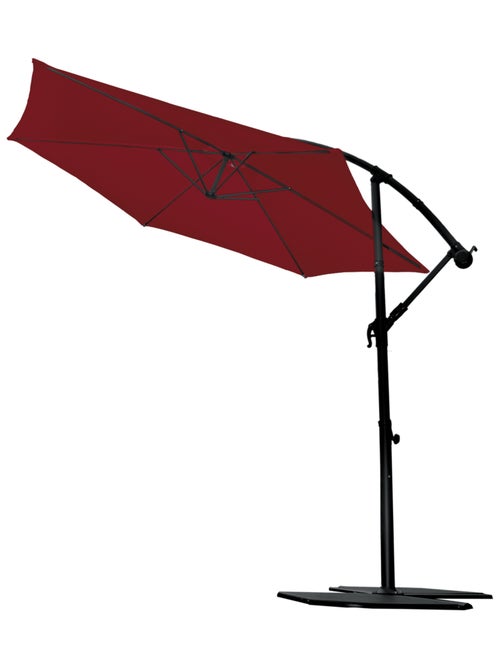 Parasol Ø 3 m Mat Déporté à Manivelle - Kiabi