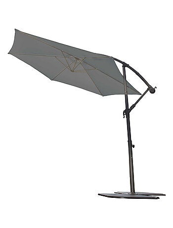 Parasol Ø 3 m Mat Déporté à Manivelle