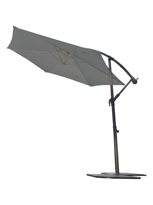 Parasol Ø 3 m Mat Déporté à Manivelle - Kiabi Parasol Ø 3 m Mat Déporté à Manivelle - Kiabi