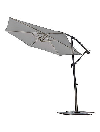 Parasol Ø 3 m Mat Déporté à Manivelle