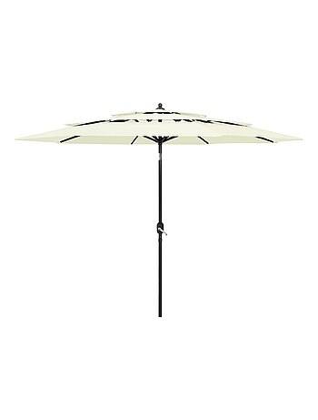 Parasol à 3 niveaux avec mât en aluminium 3 mètres