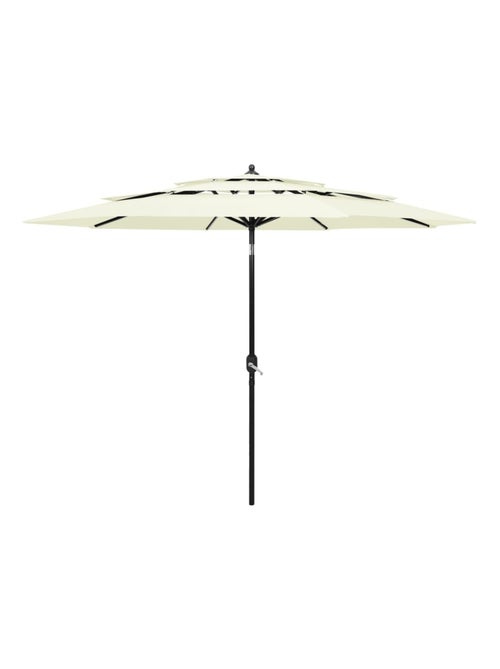 Parasol à 3 niveaux avec mât en aluminium 3 mètres - Kiabi