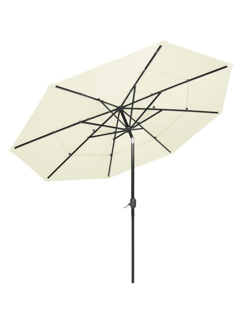 Parasol à 3 niveaux avec mât en aluminium 3 mètres - Kiabi