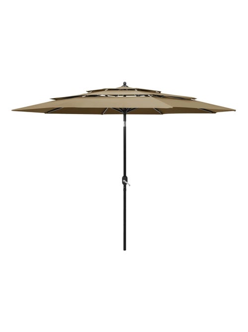 Parasol à 3 niveaux avec mât en aluminium 3 mètres - Kiabi