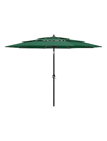 Parasol à 3 niveaux avec mât en aluminium 3 mètres